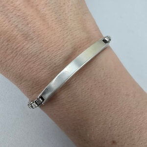 Tiffany & Co Sterling Silver Id Venetian Box Link Bracelet